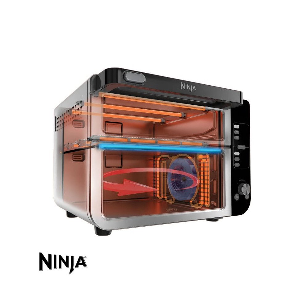 Horno Doble Ninja FlexDoor, FlavorSeal 10 en 1 Air Fryer DCT400