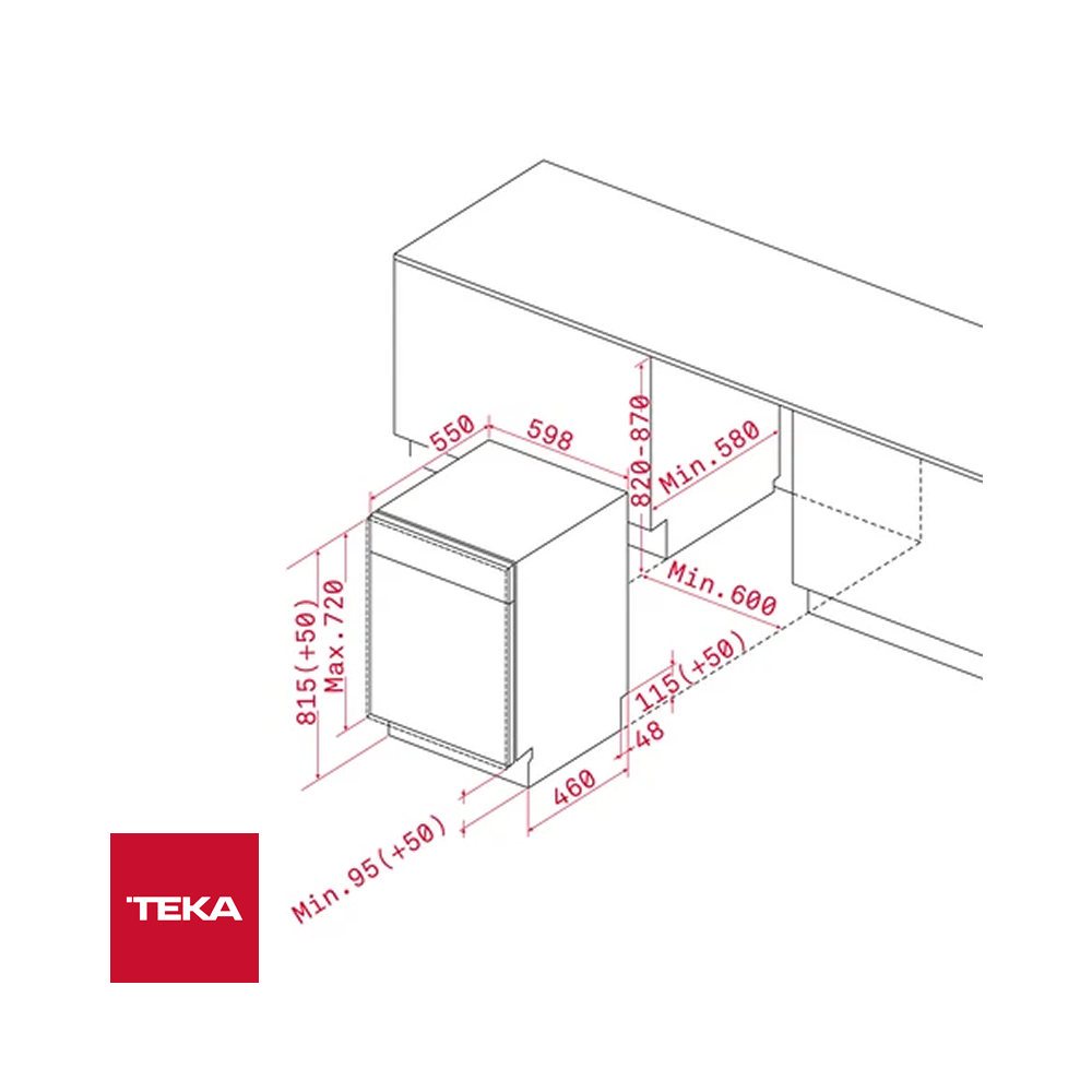 Lavavajillas Panelable TEKA de 13 Cubiertos DW8-57 FIM-D