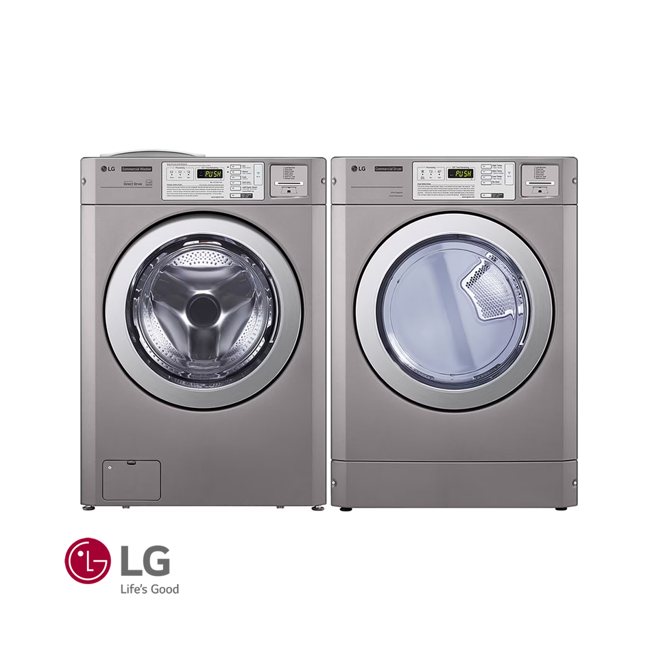 Lavadora + Secadora Eléctrica LG Giant COMERCIAL 10 Kgs – 22 Lbs