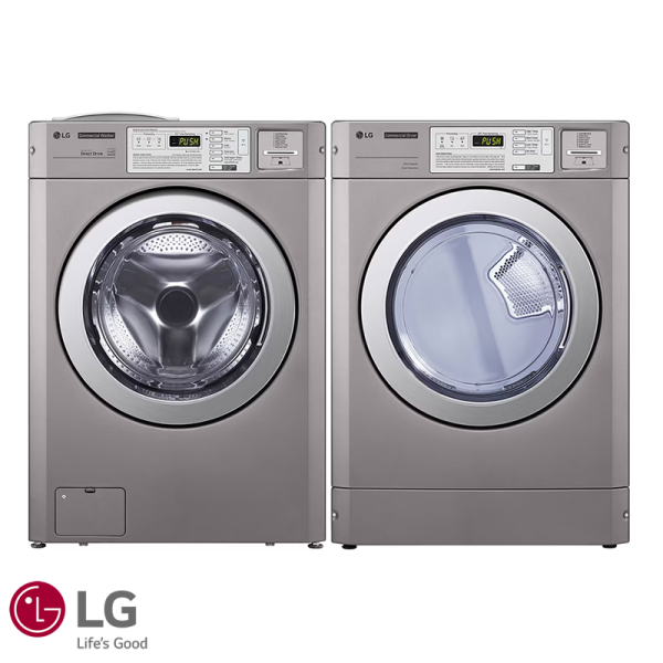 Lavadora + Secadora de Gas LG Giant COMERCIAL 10 Kgs – 22 Lbs CARD/OPL