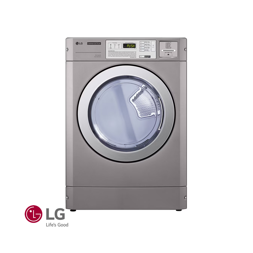 Lavadora + Secadora Eléctrica LG Giant COMERCIAL 10 Kgs – 22 Lbs