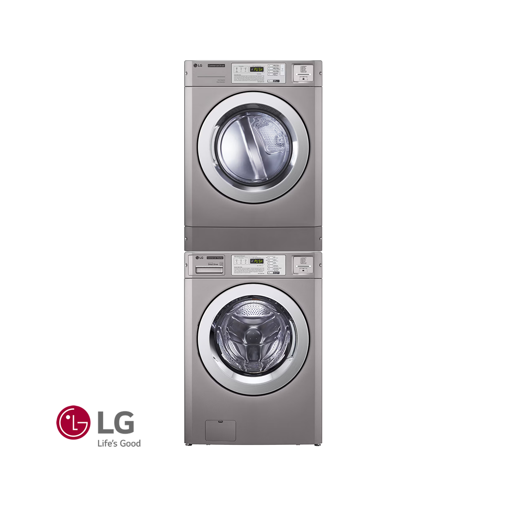 Lavadora + Secadora Eléctrica LG Giant COMERCIAL 15 Kgs – 34 Lbs CARD/OPL