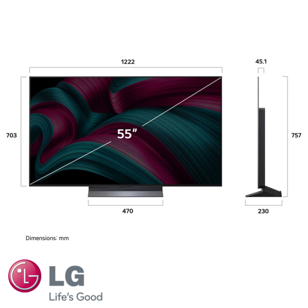 Televisor LG OLED Evo AI 55″ Pulgadas – ThinQ™ - UHD 4K 55C5PSA