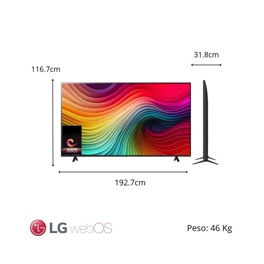 Televisor LG NanoCell 86″ Pul – ThinQ™ AI – Ultra HD 4K 86NANO80