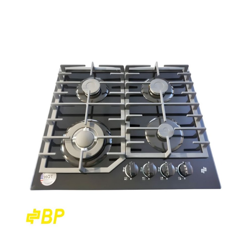Encimera a Gas Empotrable BP 4Q Vidrio Ceramico Parrilla Hierro Fundido de 60cm  BARCELONA I