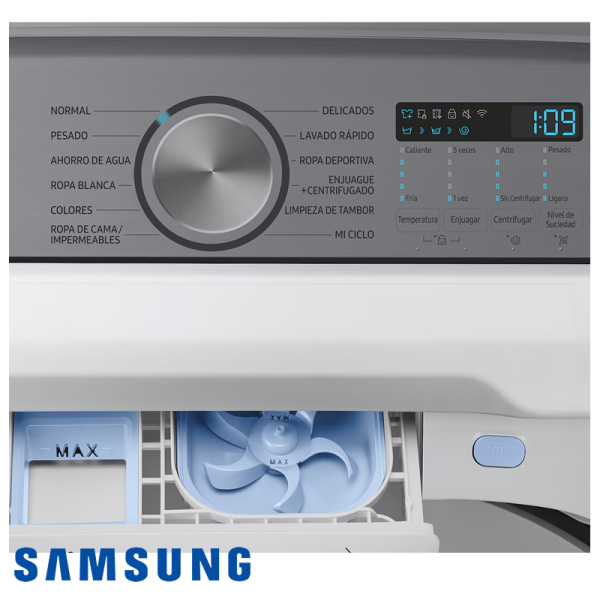Lavadora Samsung 26 Kgs – 58 Lbs Digital Inverter Sin Agitador WA26DG5500