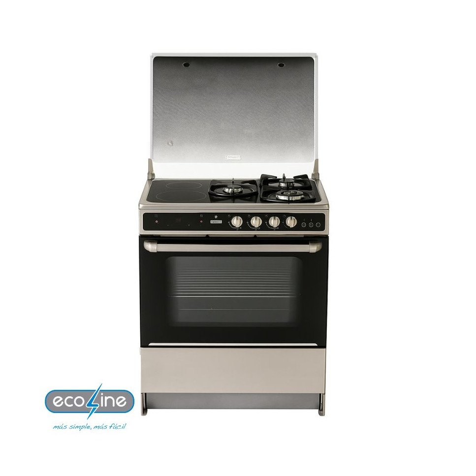 Cocina de Gas Ecoline 2 Inductores 3 Quemadores Eva Hibrida