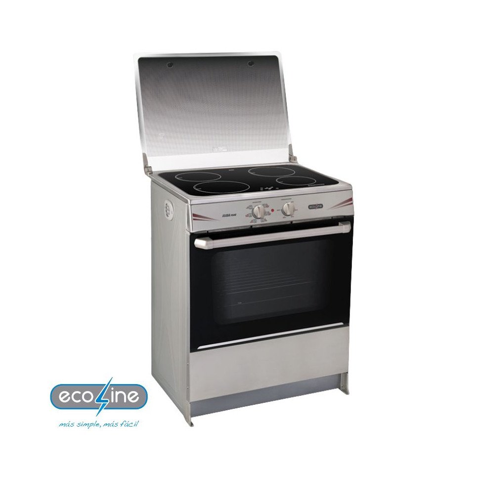 Cocina de Inducccion 4 Zonas 75cm Ecoline Inox Elisa C/T