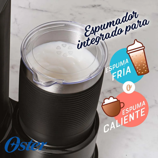 Cafetera Oster Latte 4 en 1 Con Espumador BVSTDC02B