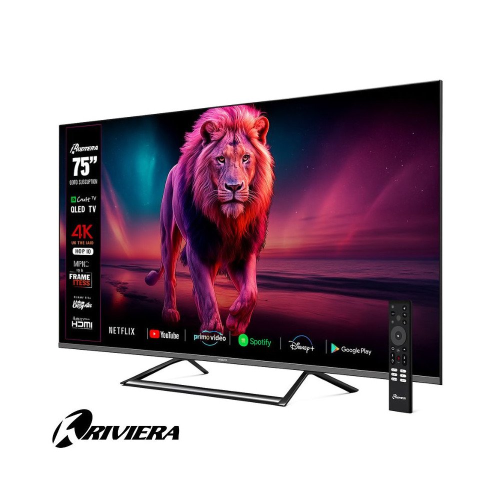 Televisor Riviera QLED 75″ Pulgadas UHD 4K Android 75TPQ10