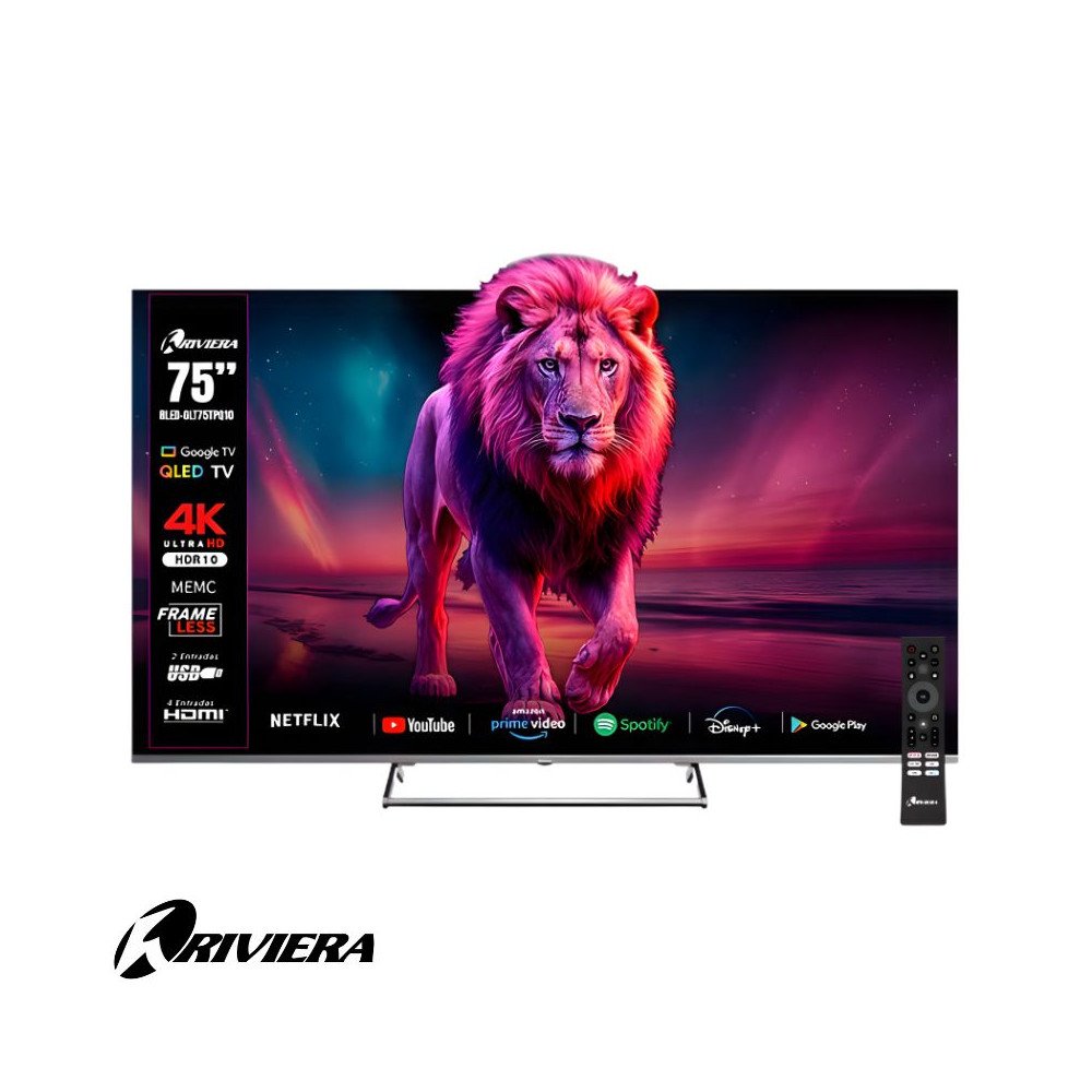 Televisor Riviera QLED 75″ Pulgadas UHD 4K Android 75TPQ10