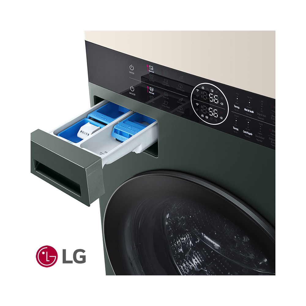 Torre de Lavado Eléctrica LG 25 kgs WashTower™ Beige / Verde WK25GBS6E