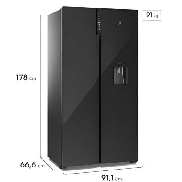 Refrigerador Electolux Side By Side 522Lt Glass Door ERSB54N6WXB