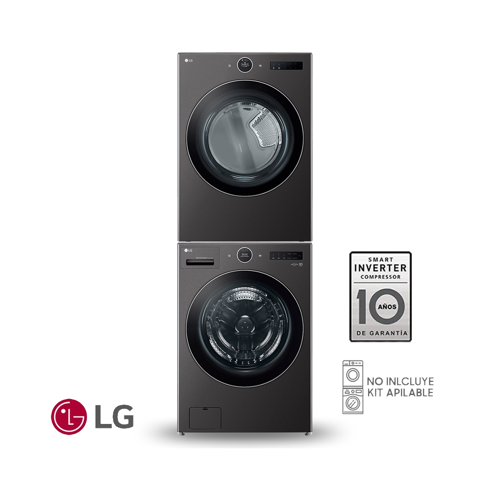 Combo Lavadora + Secadora Electrica LG 23 Kgs – 51 Lbs Inverter