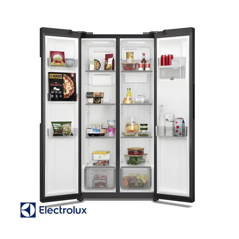 Refrigeradora Electrolux Side by Side 419L Full Black ERS45F3Q5EB