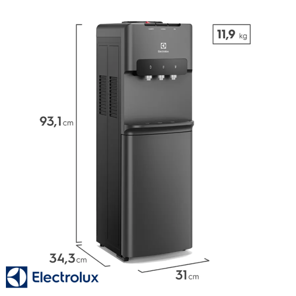 Dispensador de Agua Electrolux 3 Llaves Negro ES11WRBL