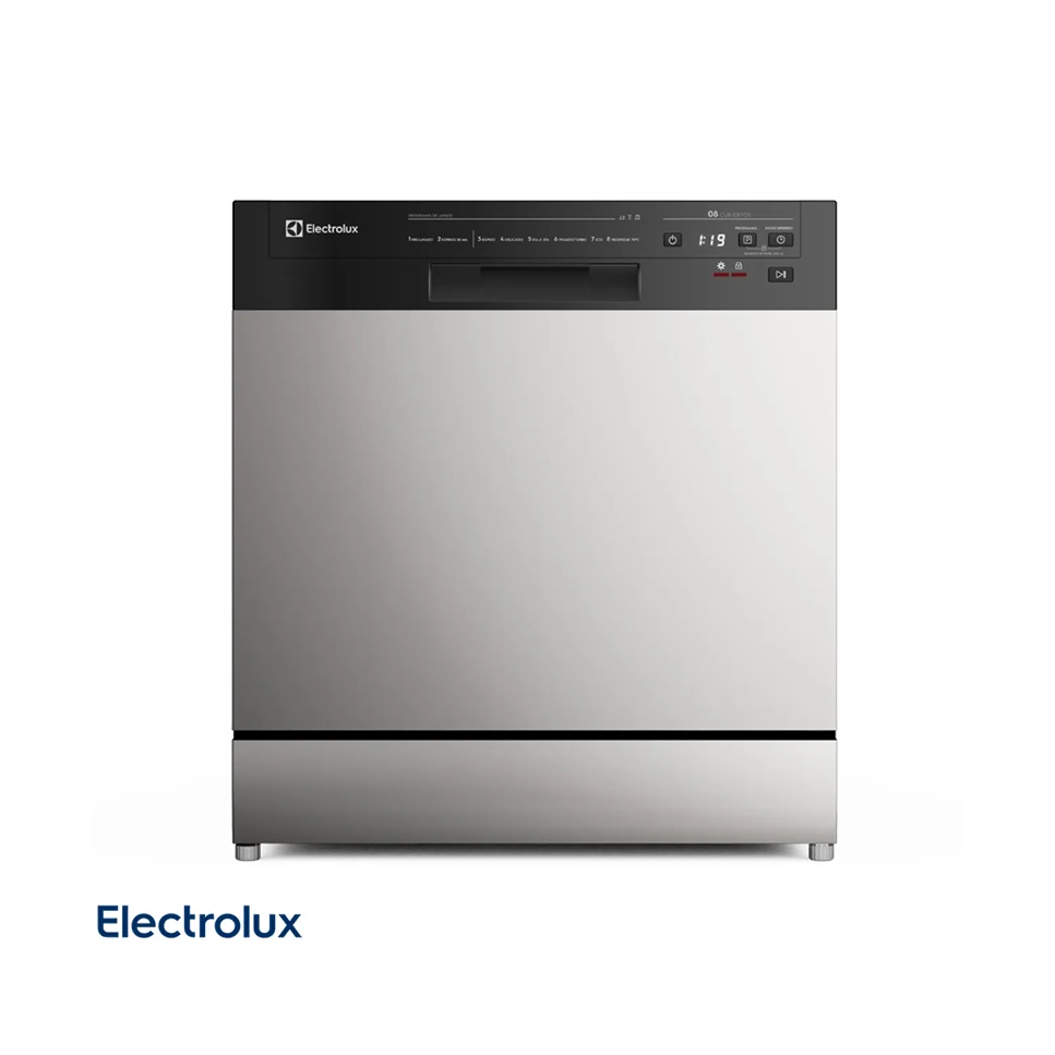 Lavavajillas Electrolux con Higienizador Libre Instalación 8 Servicios Acero Inox EHFF08E7M