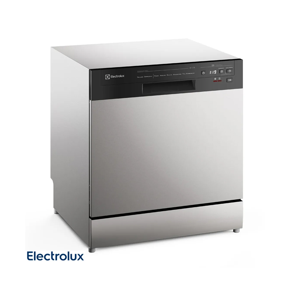 Lavavajillas Electrolux con Higienizador Libre Instalación 8 Servicios Acero Inox EHFF08E7M