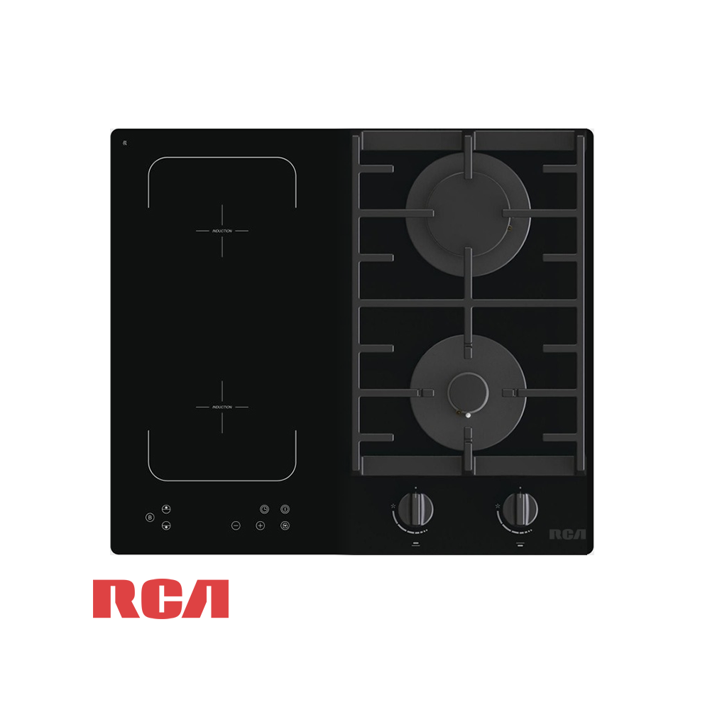 Encimera Empotrable Mixta RCA 60cm de 2 Zonas de Gas + 2 Zonas de Inducción IFG7016
