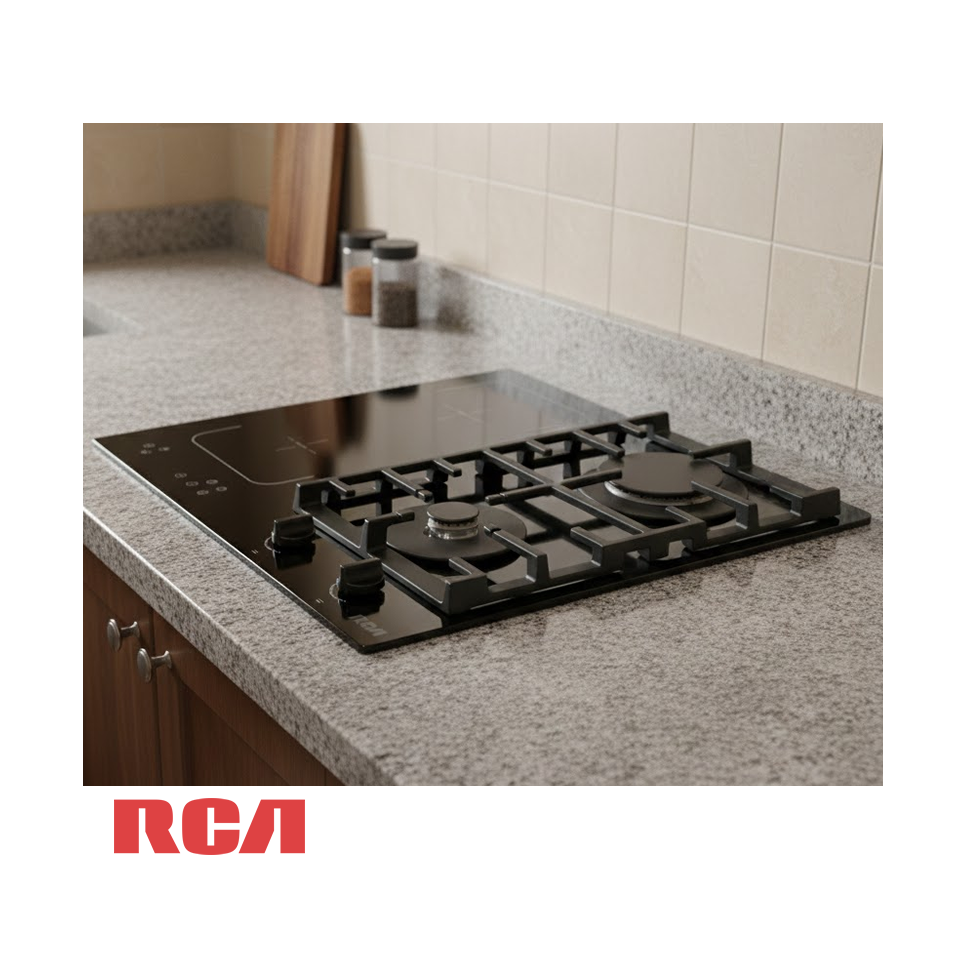 Encimera Empotrable Mixta RCA 60cm de 2 Zonas de Gas + 2 Zonas de Inducción IFG7016