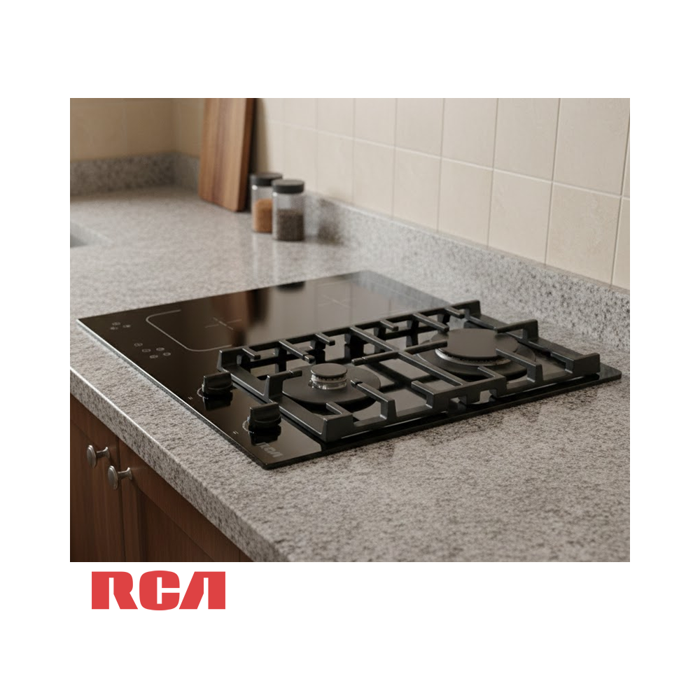 Encimera Empotrable Mixta RCA 60cm de 2 Zonas de Gas + 2 Zonas de Inducción IFG7016