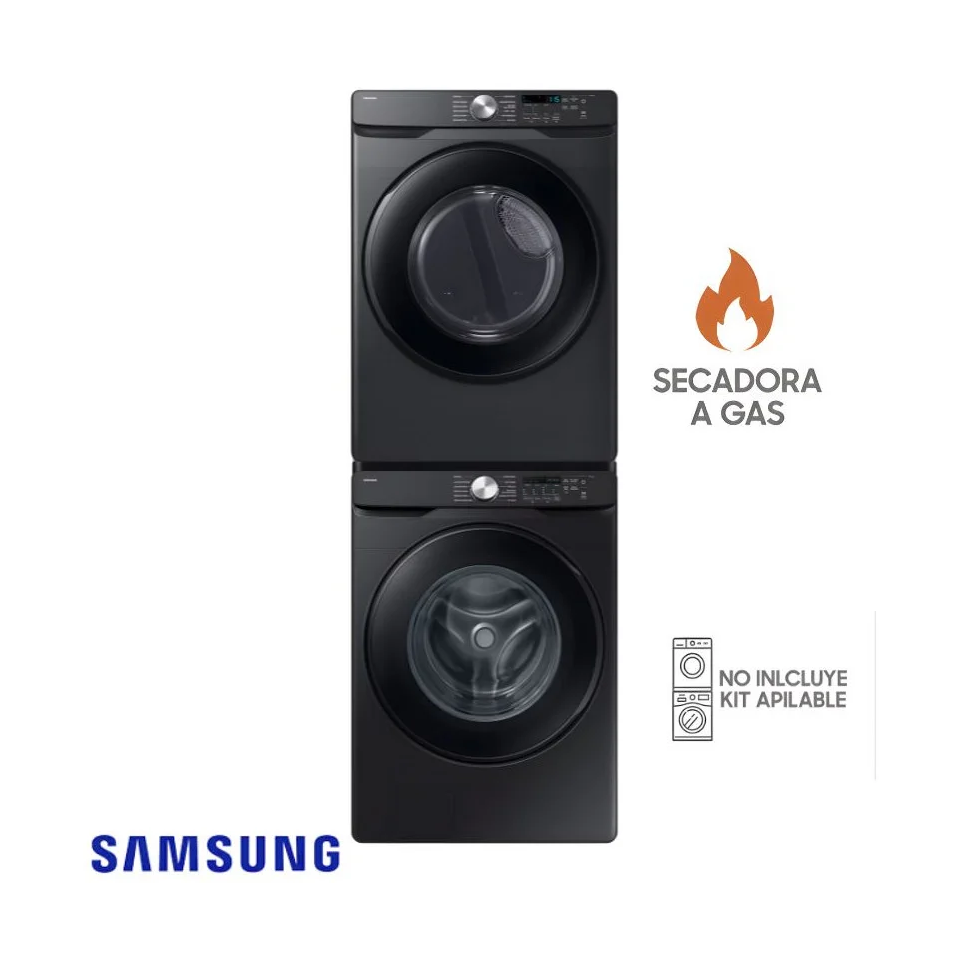 Combo Samsung Lavadora 26kgs + Secadora de Gas 24 Kgs – Inverter Full Black