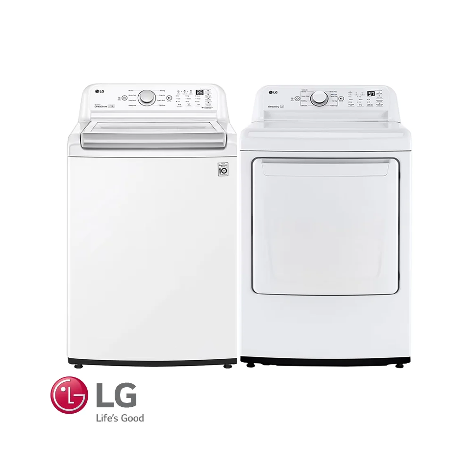 Combo LG Lavadora + Secadora de Gas 25 Kgs - 55 Lbs Digital Smart Inverter