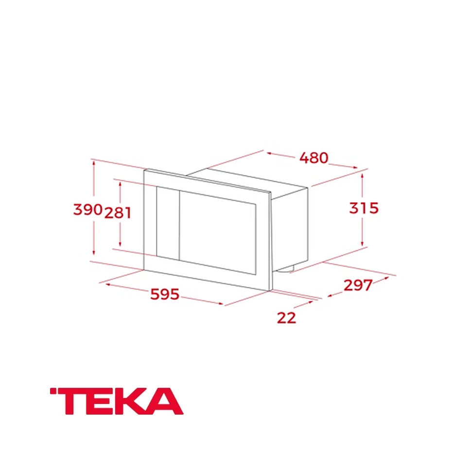 Microondas Empotrable Teka Grill de 21 Litros – 60 cm ML 8210
