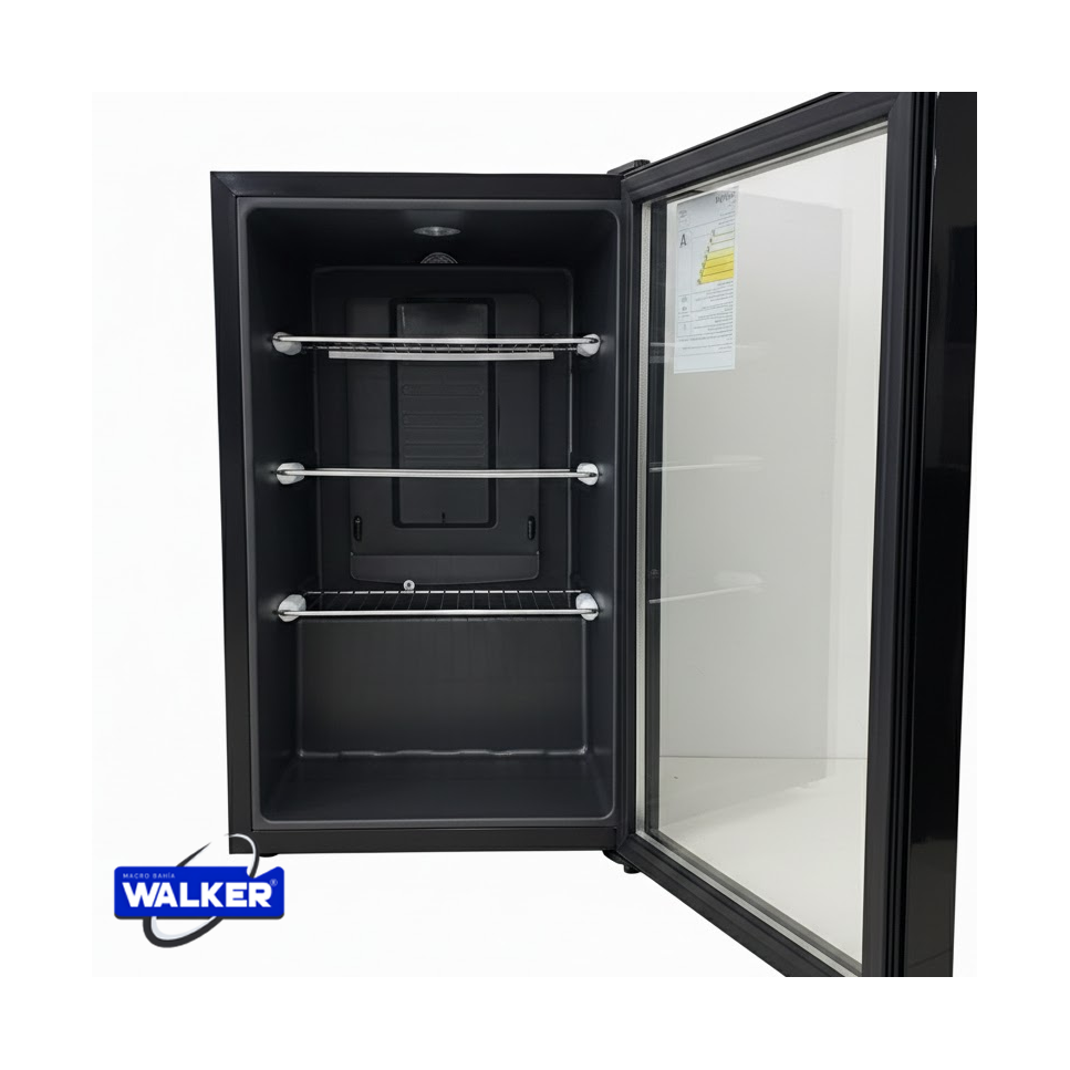 Vitrina Exhibidora Walker 70 Litros Vidrio Panorámico SL-90-1