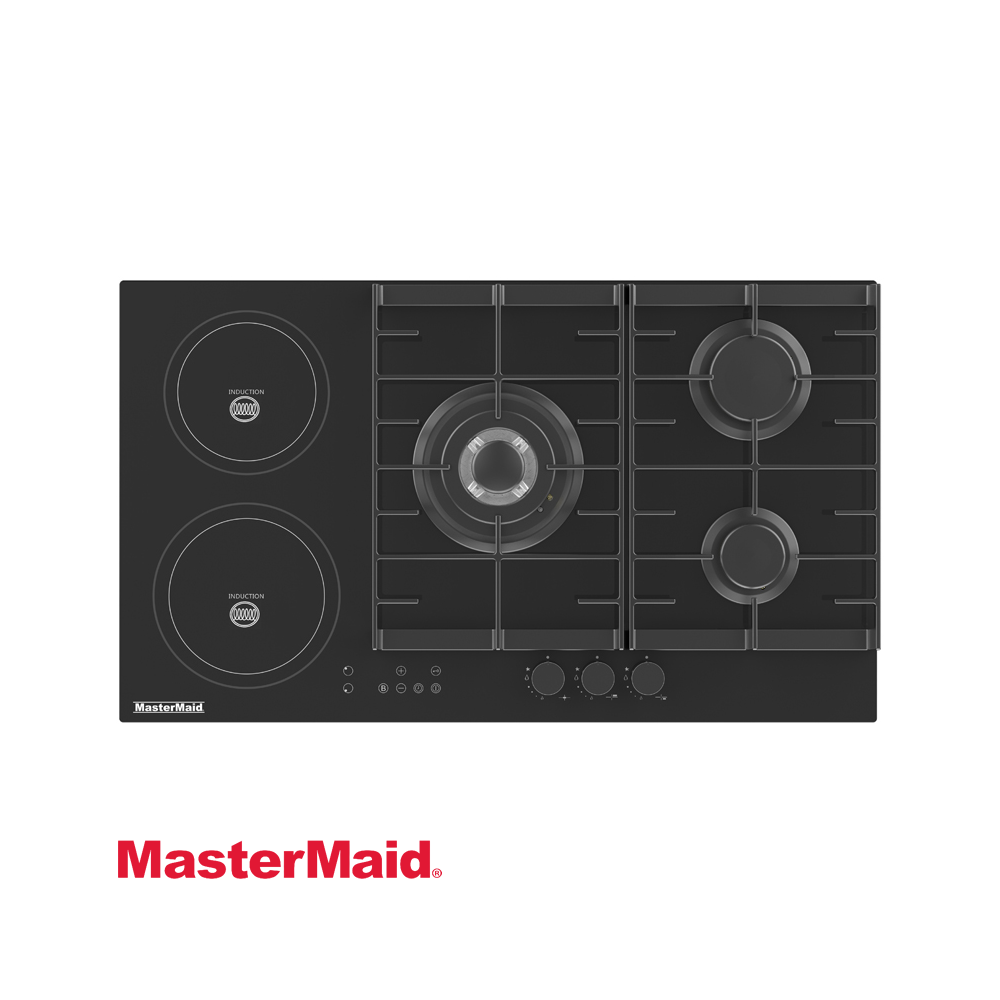 Encimera Empotrable Mixta MasterMaid 87cm de 3 Zonas de Gas + 2 Zonas de Inducción 96195