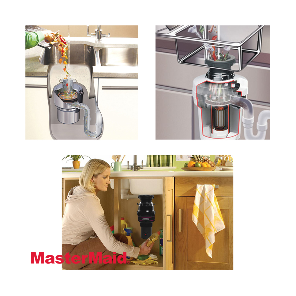 Triturador de Alimentos MasterMaid de 1/3 HP - Almacenamiento de 950 ml 98906
