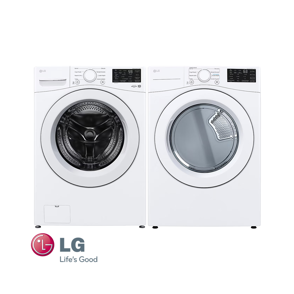 Combo Lavadora + Secadora Eléctrica LG 25 Kgs – 55 Lbs Inverter