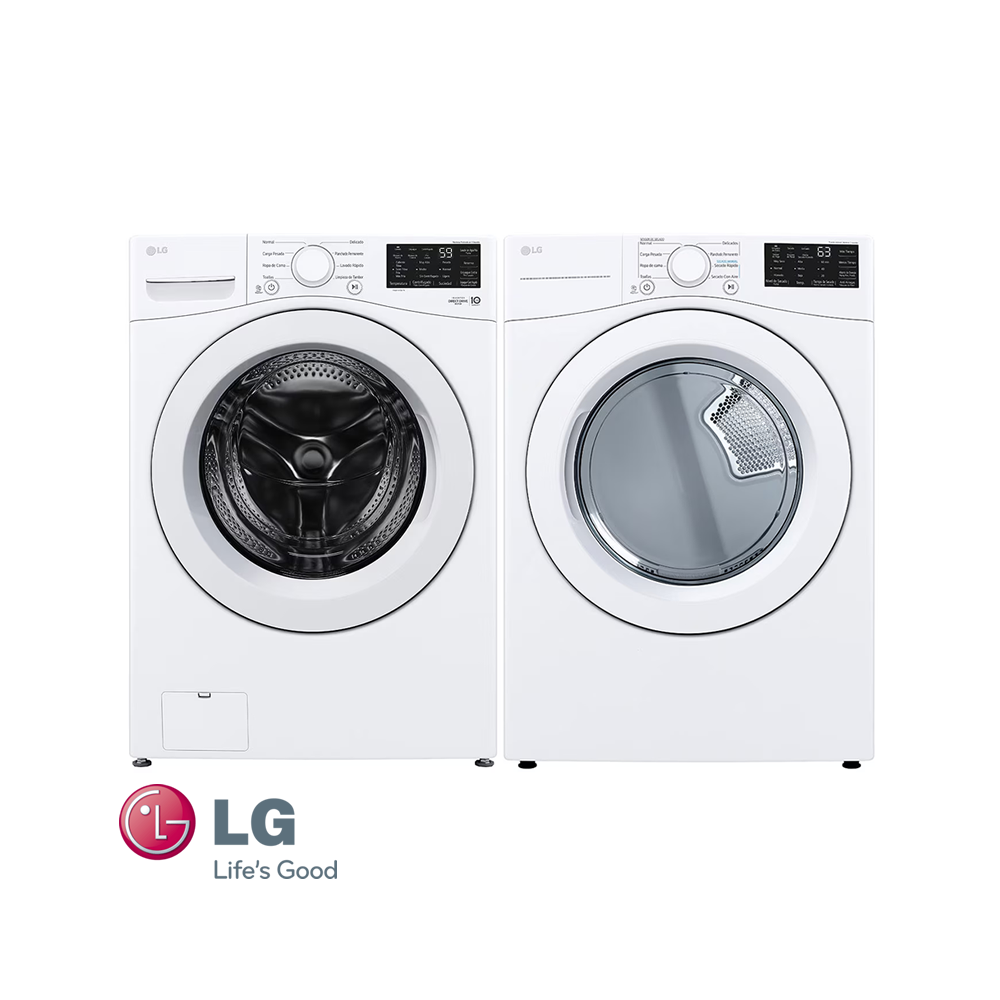 Combo Lavadora + Secadora Eléctrica LG 25 Kgs – 55 Lbs Inverter
