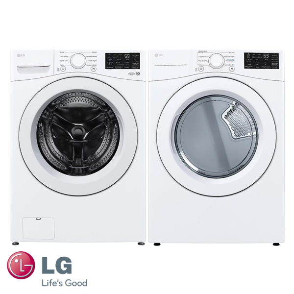 Combo Lavadora + Secadora de Gas LG 25 Kgs – 55 Lbs Inverter