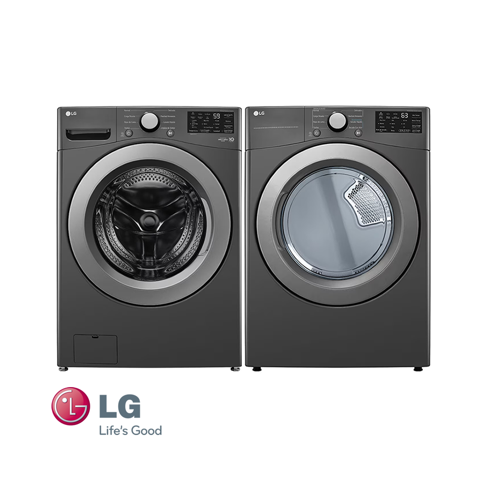 Combo Lavadora + Secadora Eléctrica LG 25 Kgs – 55 Lbs Inverter