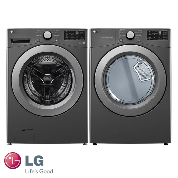 Combo Lavadora + Secadora de Gas LG 25 Kgs – 55 Lbs Inverter