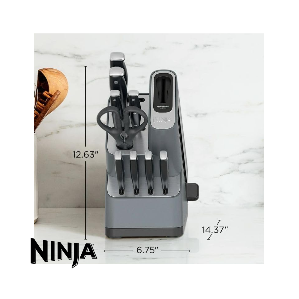 Juego de Cuchillos NINJA NEVERDULL 10 Piezas con Afilador K12010