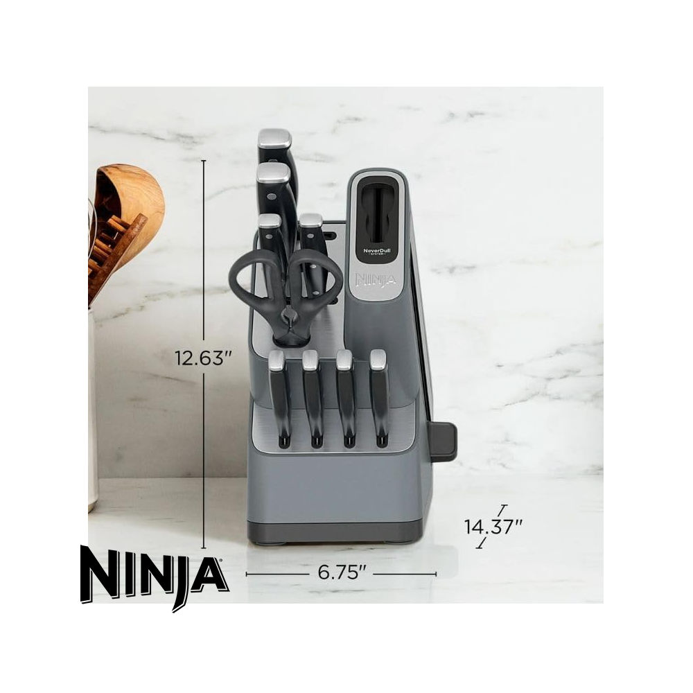 Juego de Cuchillos NINJA NEVERDULL 10 Piezas con Afilador K12010