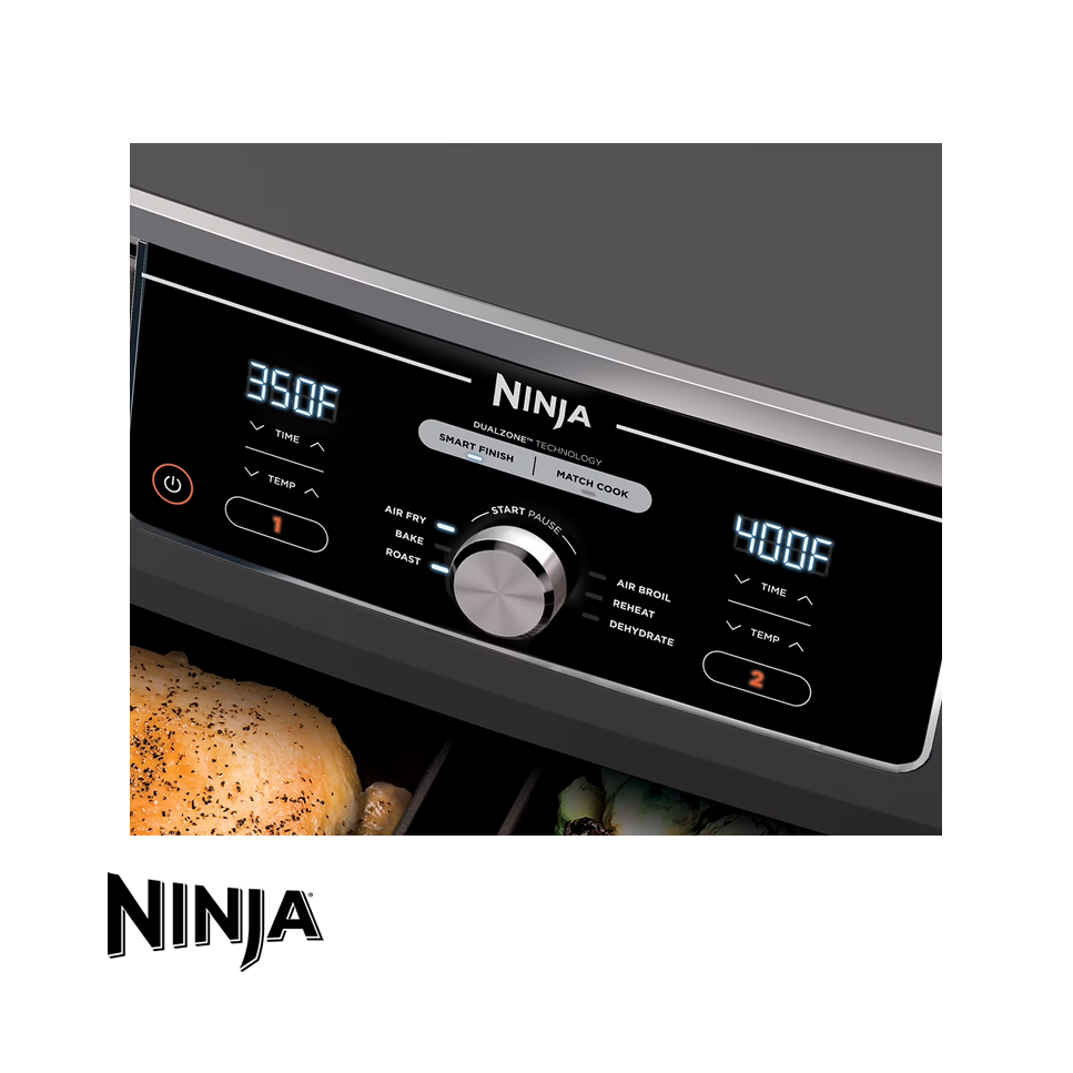 Freidora de Aire Ninja Digital de 2 Canastas 9.5 Litros DZ-401