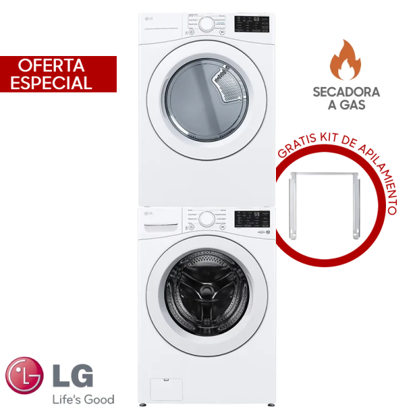 Combo Lavadora + Secadora de Gas Samsung 22 Kgs – 48 Lbs Inverter