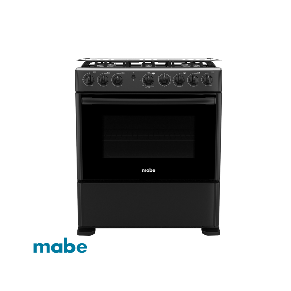 Cocina a Gas Mabe 6 Quemadores Color Negro CM3020FN0