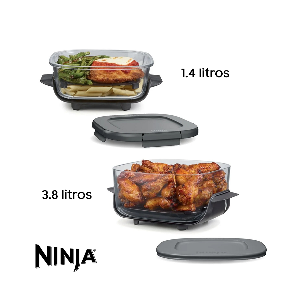 Freidora de Aire Ninja Crispi 2 Recipientes - 4 Funciones FN101GY