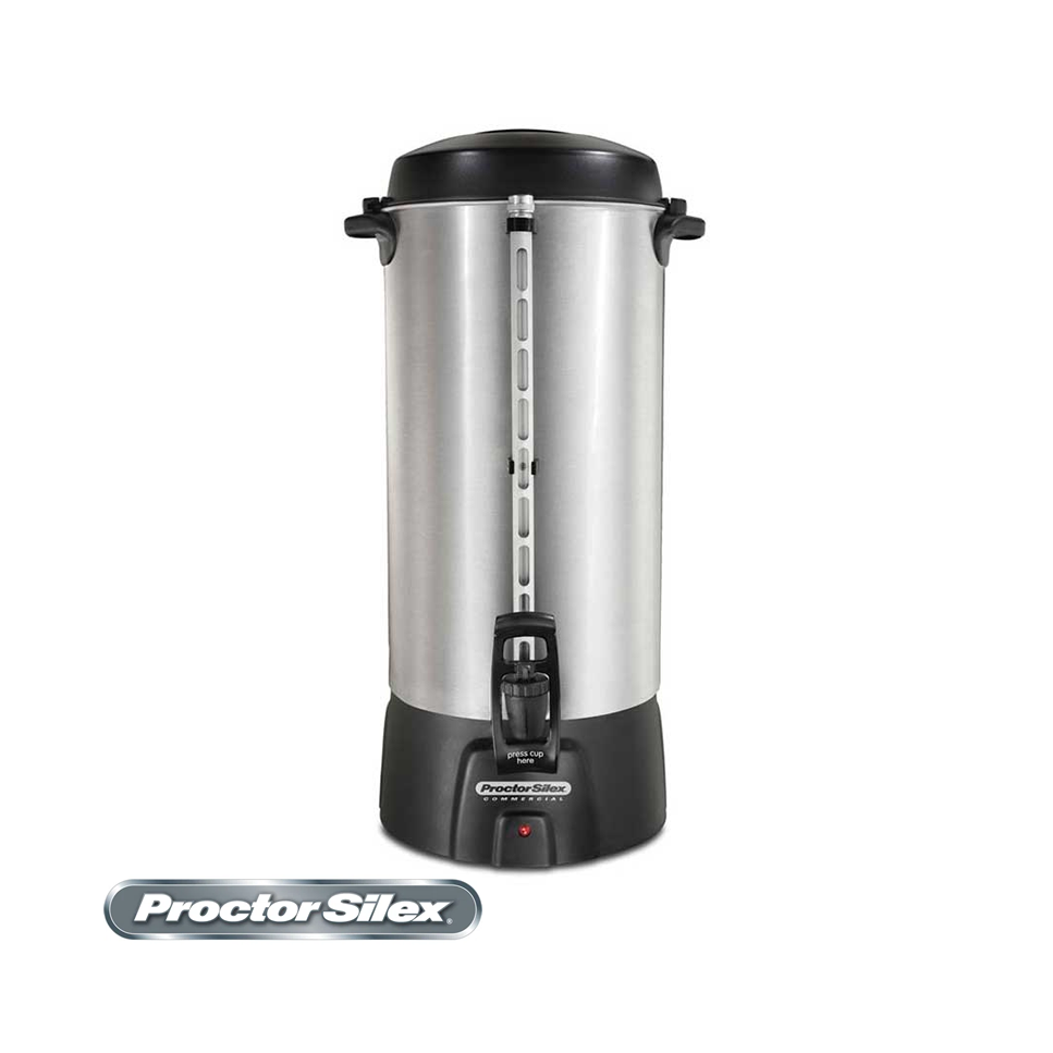 Cafetera Dispensador ProctorSilex Acero Inoxidable 100 Tazas 45100R