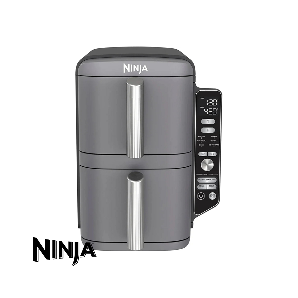 Freidora de Aire Ninja de 2 Pozos DoubleStack XL de 9.4 Litros - 6 Funciones SL401