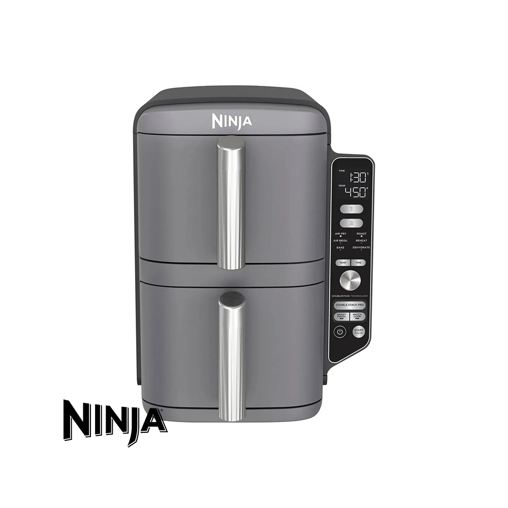 Freidora de Aire Ninja de 2 Pozos DoubleStack XL de 9.4 Litros - 6 Funciones SL401