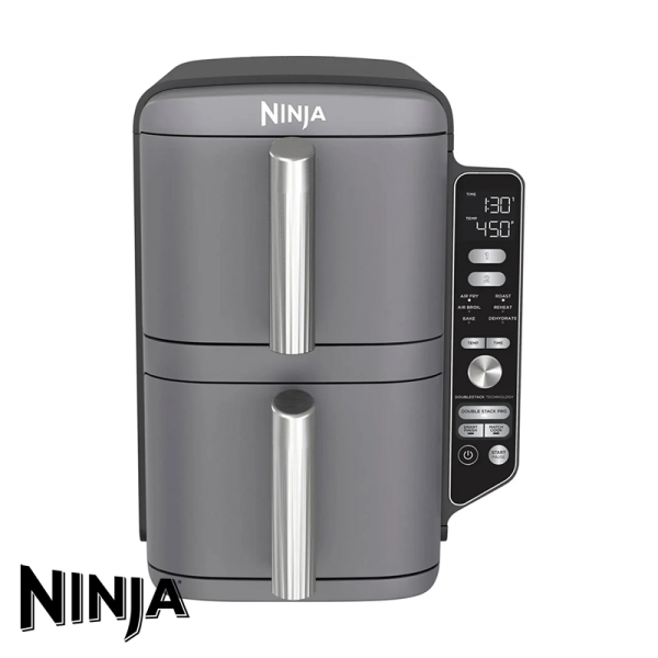 Freidora de Aire Ninja de 2 Pozos DoubleStack XL de 9.4 Litros - 6 Funciones SL401