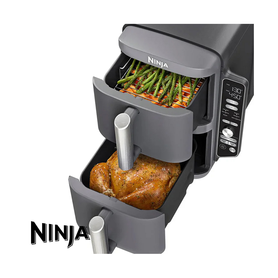 Freidora de Aire Ninja de 2 Pozos DoubleStack XL de 9.4 Litros - 6 Funciones SL401