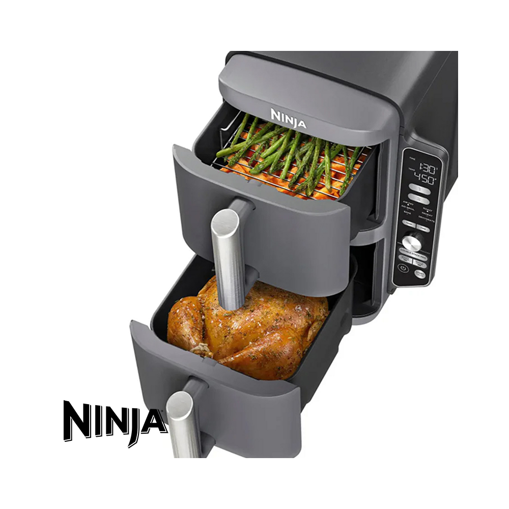 Freidora de Aire Ninja de 2 Pozos DoubleStack XL de 9.4 Litros - 6 Funciones SL401