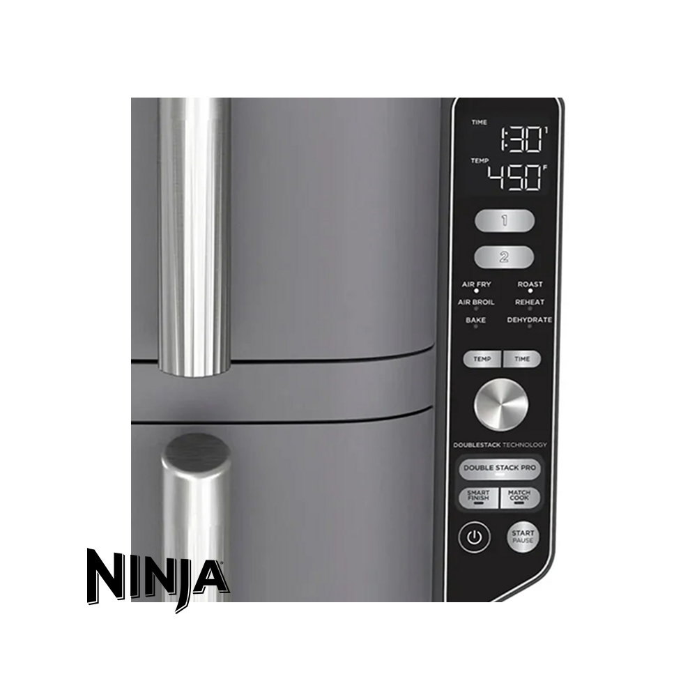 Freidora de Aire Ninja de 2 Pozos DoubleStack XL de 9.4 Litros - 6 Funciones SL401