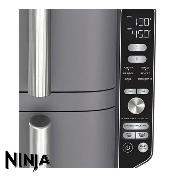 Freidora de Aire Ninja de 2 Pozos DoubleStack XL de 9.4 Litros - 6 Funciones SL401